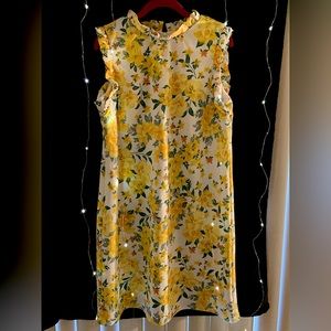 Yellow floral dress!